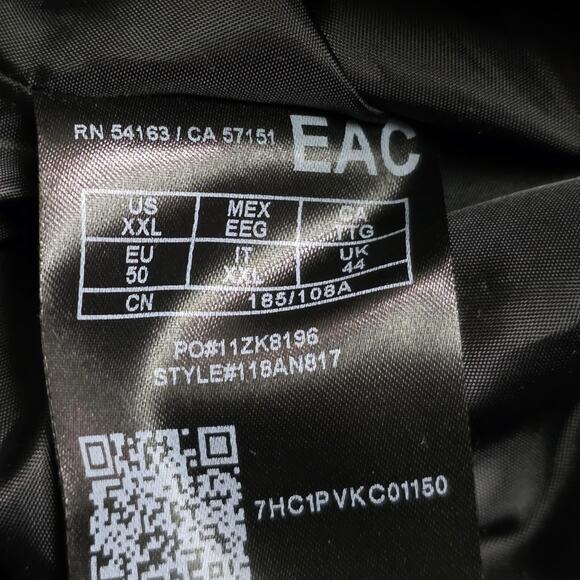 Guess Windbreaker Jacket Men’s XXL Black & White Lightweight 118AN817 - Picture 7 of 8